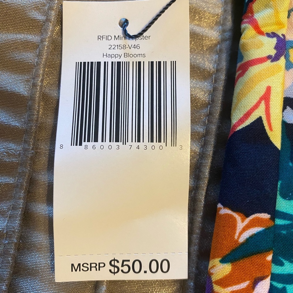 Vera Bradley - NEW - RFID Mini Hipster Happy Blooms 22158-V46 - Picture 6 of 6